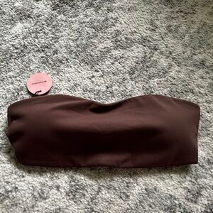 NWT Mstaad Fitness Bandeau Workout Top Brown Size Large